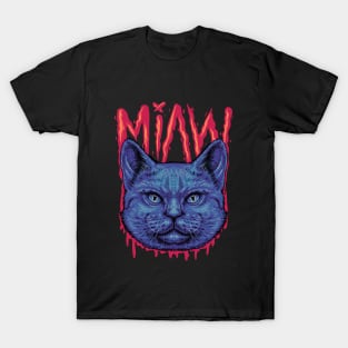 Cat Miaw Horror T-Shirt